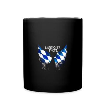 engelsflügel,flügel,angelwings,bayrischer engel - Tasse einfarbig - Schwarz - Vorne