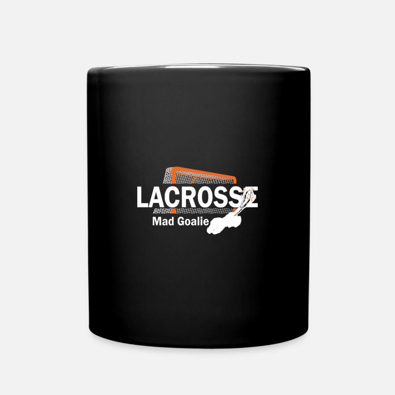 Lacrosse Mad Goalie - Full Colour Mug - black