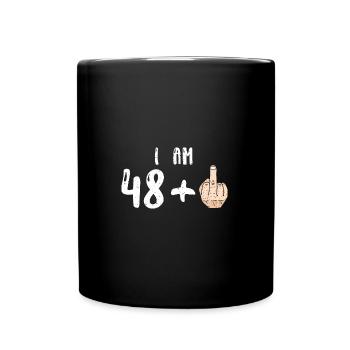 J’ai 48 ans + 1 - 49e anniversaire - Mug uni - noir - Devant
