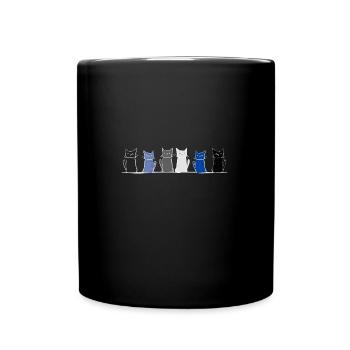 Chats Animaux Ligne Animal Chat Animal de compagnie - Mug uni - noir - Devant