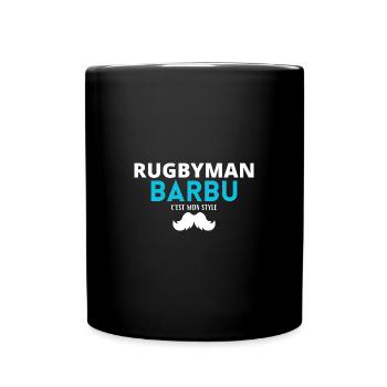 RUGBYMAN Barbu, c'est mon stile - Mug uni - noir - Devant