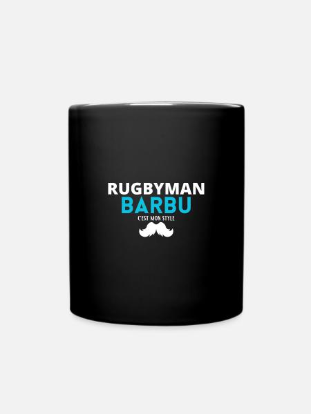 RUGBYMAN Barbu, c'est mon stile - Mug uni - noir