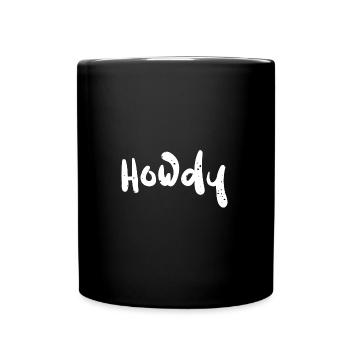 Howdy - Texas - Tasse einfarbig - Schwarz - Vorne