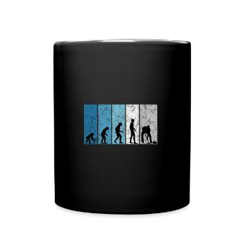 Ice Curling Curler Curling Evolution - Full Colour Mug - black - Front