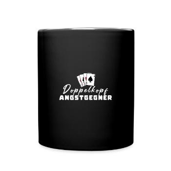 Doppelkopf Angstgegner - Tasse einfarbig - Schwarz - Vorne