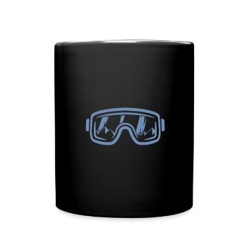 Ski goggles Skier Snowboard Mountains - Full Colour Mug - black - Front