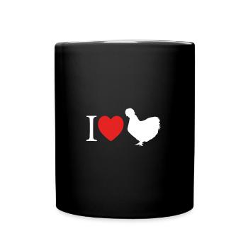 I love my silk chickens - Full Colour Mug - black - Front