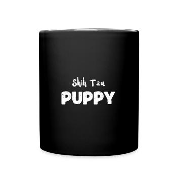 Shih Tzu Puppy - Dogs - Tasse einfarbig - Schwarz - Vorne