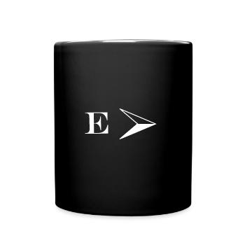 Est symbole boussole blanc - Mug uni - noir - Devant
