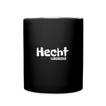 Hecht Legende - Angeln, Angler, Anglergeschenk - Tasse einfarbig - Schwarz - Vorne
