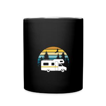 Camping-car dans la nature Camping Camping Caravane - Mug uni - noir - Devant