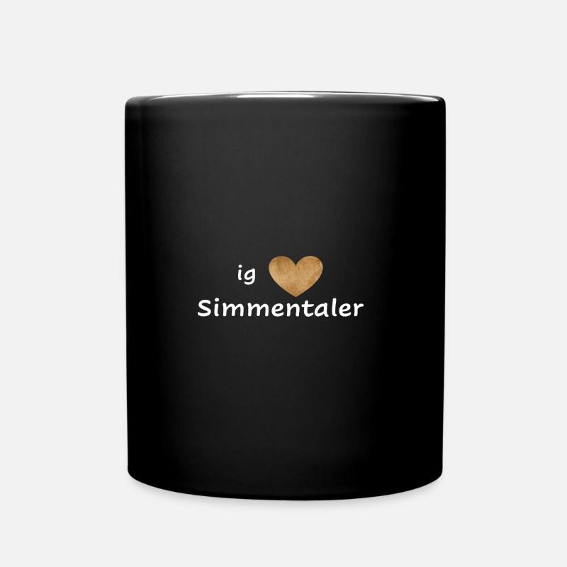 I love Simmentaler - Full Colour Mug - black