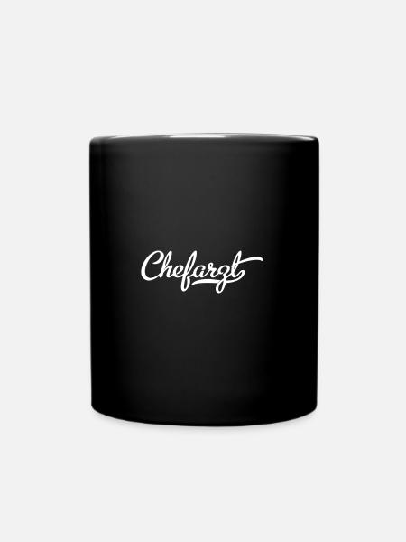 chefarzt weiss - Tasse einfarbig - Schwarz