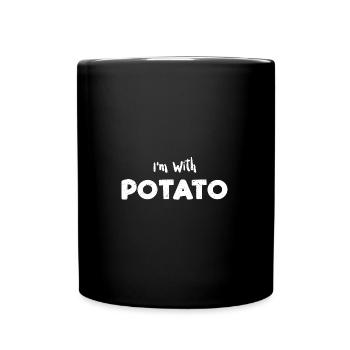 I'm With Potato - Vegetables - Full Colour Mug - black - Front