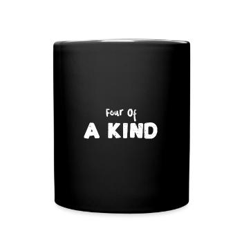 Four Of A Kind - Poker - Full Colour Mug - black - Front