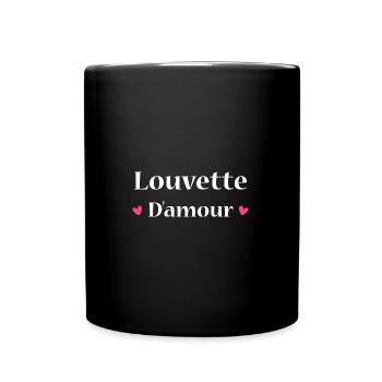 Louvette d'amour - Mug uni - noir - Devant