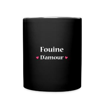 fouine d'amour - Mug uni - noir - Devant