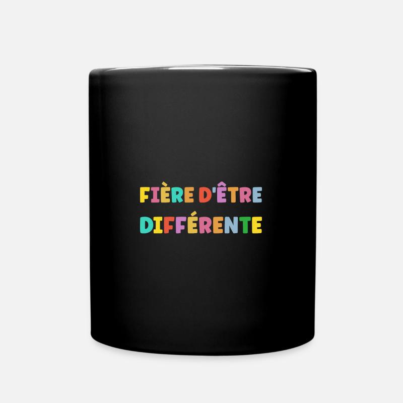Fière d'etre autiste - Mug uni - noir
