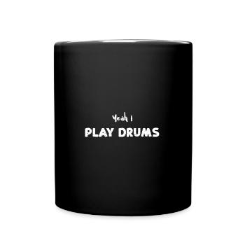 oui je joue de la batterie - Musique - Mug uni - noir - Devant