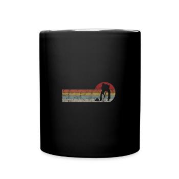 Curling sur glace Curling Retro Cadeau - Mug uni - noir - Devant
