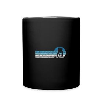 Curling sur glace Curling Retro Cadeau - Mug uni - noir - Devant