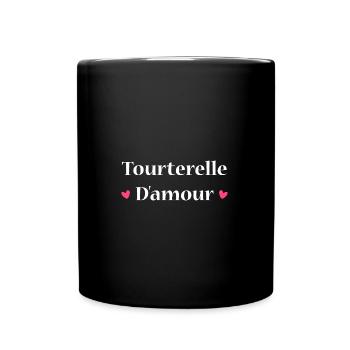 tourterelle d'amour - Mug uni - noir - Devant