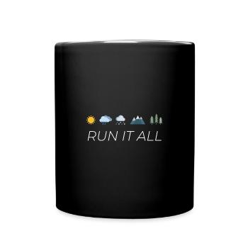 Running Marathon Half Marathon Jogging Runners - Full Colour Mug - black - Front
