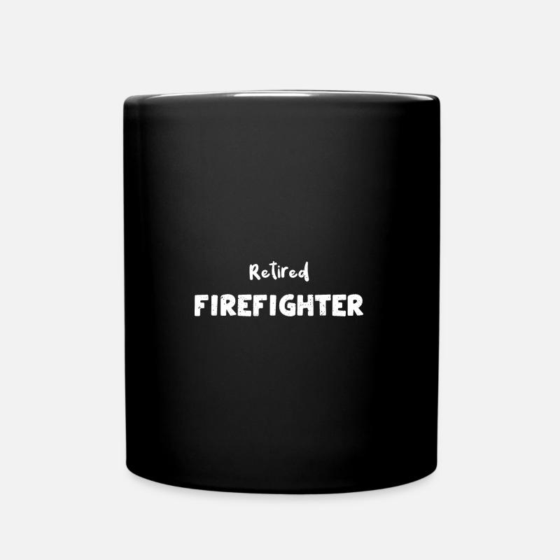 Retired Firefighter - Retirement - Full Colour Mug - black
