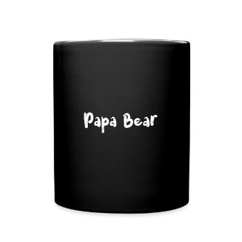 Papa Bear - Papa - Tasse einfarbig - Schwarz - Vorne