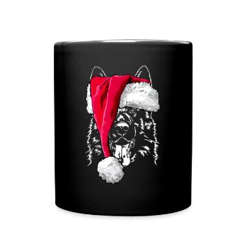 GERMAN SHEPHERD DOG German Shepherd Christmas - Full Colour Mug - black - Front