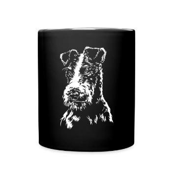 FOXTERRIER Fox Terrier Portrait de chien Chien Wilsigns - Mug uni - noir - Devant
