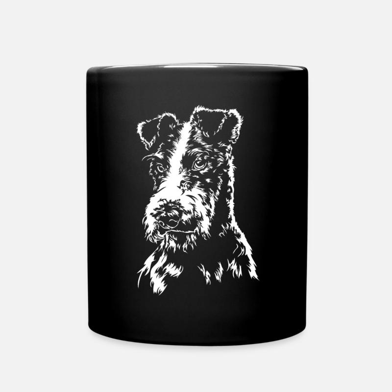 FOXTERRIER Fox Terrier Portrait de chien Chien Wilsigns - Mug uni - noir