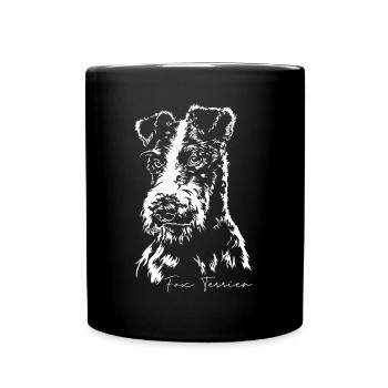 FOX TERRIER rauhaar Hounds Chiens Wilsigns - Mug uni - noir - Devant