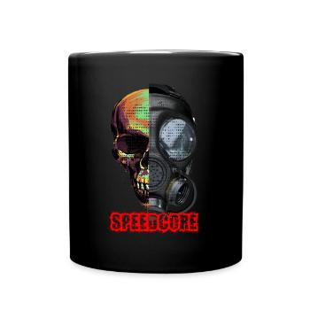 | Speedcore | de crâne et de masque à gaz Acide dur foncé - Mug uni - noir - Devant