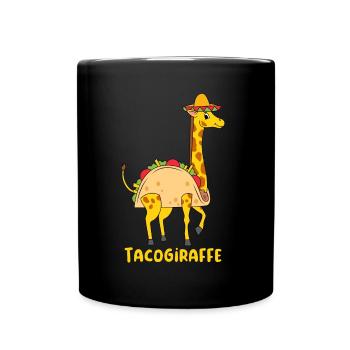 Cuisine mexicaine Fiesta Taco Tacogiraffe - Mug uni - noir - Devant
