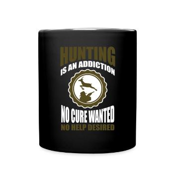 Hunting Hunting Hunter Rifle Shooting Game Hunting - Full Colour Mug - black - Front
