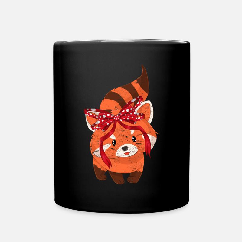 Red panda - Full Colour Mug - black