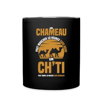 Chti ch'ti humour apéro alcool ville - Mug uni - noir - Devant