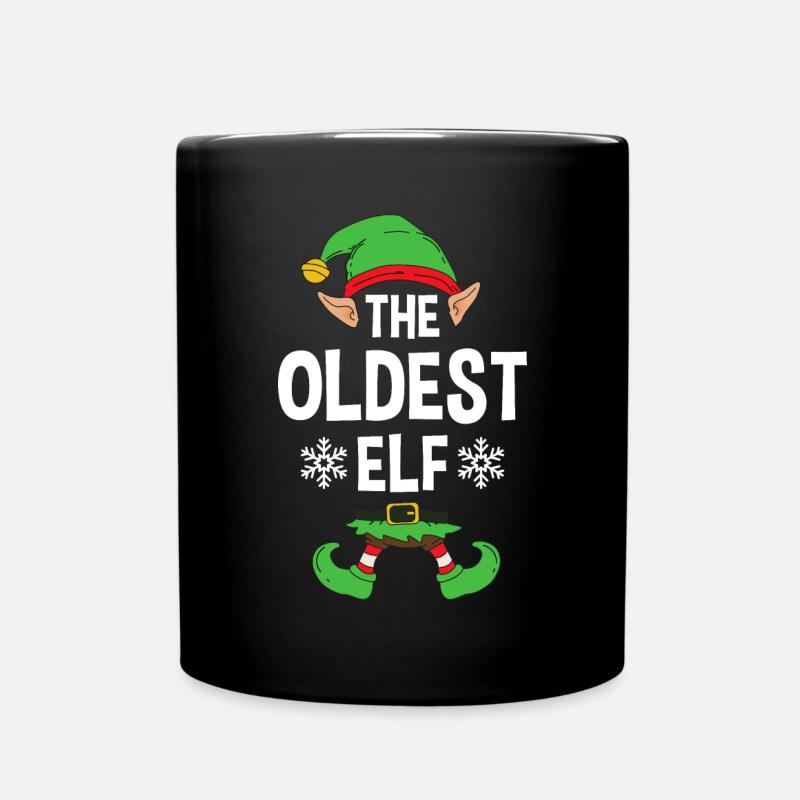 Group Matching Family Christmas Gift Elf - Tasse einfarbig - Schwarz