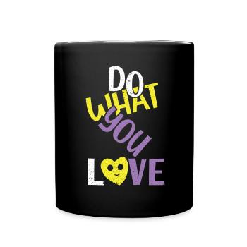 Do What you Love Mindset Freedom - Full Colour Mug - black - Front
