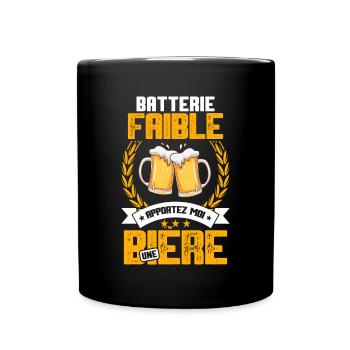 Cadeau Drôle Beauf Bière Humour Alcool Binouze - Mug uni - noir - Devant