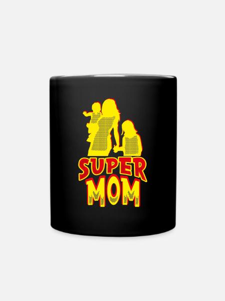 Muttertag Mutter Mama Mom - Ensfarvet krus - sort