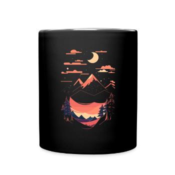 Landscaped Illustration - Full Colour Mug - black - Front