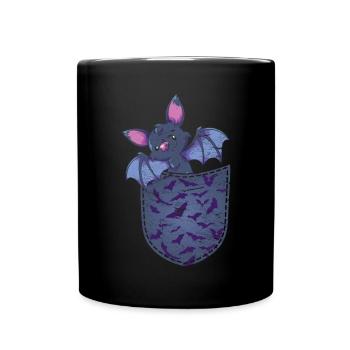 Halloween Costume Gift Chest Bag Bat - Full Colour Mug - black - Front