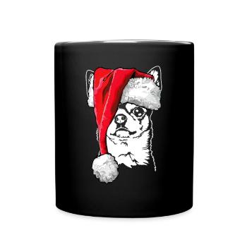 Santa Chihuahua Christmas Dogs Dog Wilsigns - Full Colour Mug - black - Front