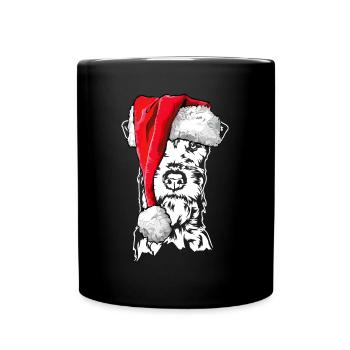 Santa Irish Terrier Christmas Dogs Wilsigns - Full Colour Mug - black - Front