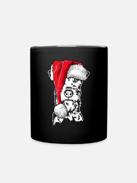 Santa Irish Terrier Chiens de Noël Wilsigns - Mug uni - noir