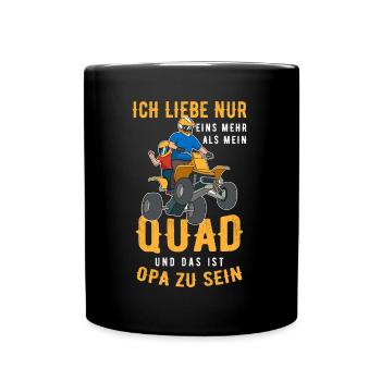 Quad Opa Großvater Opi Enkelkind Enkel Opa - Tasse einfarbig - Schwarz - Vorne