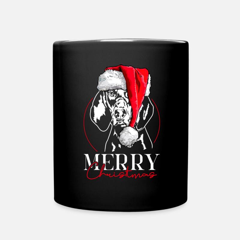 Santa Black and Tan Coonhound Merry Christmas Hund - Tasse einfarbig - Schwarz