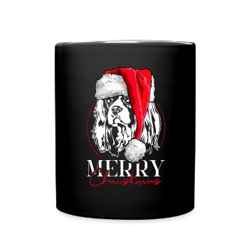 Père Noël Cavalier King Charles Spaniel - Mug uni - noir - Devant